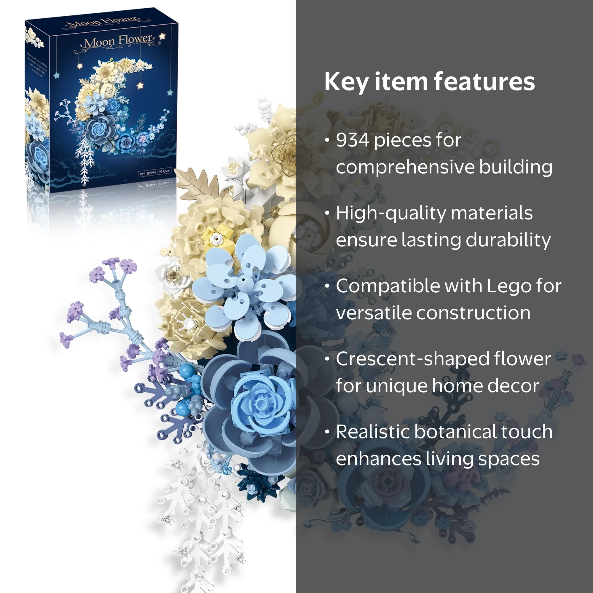 Remocguys Moon Flower Building Set Botanical Collection for Adults