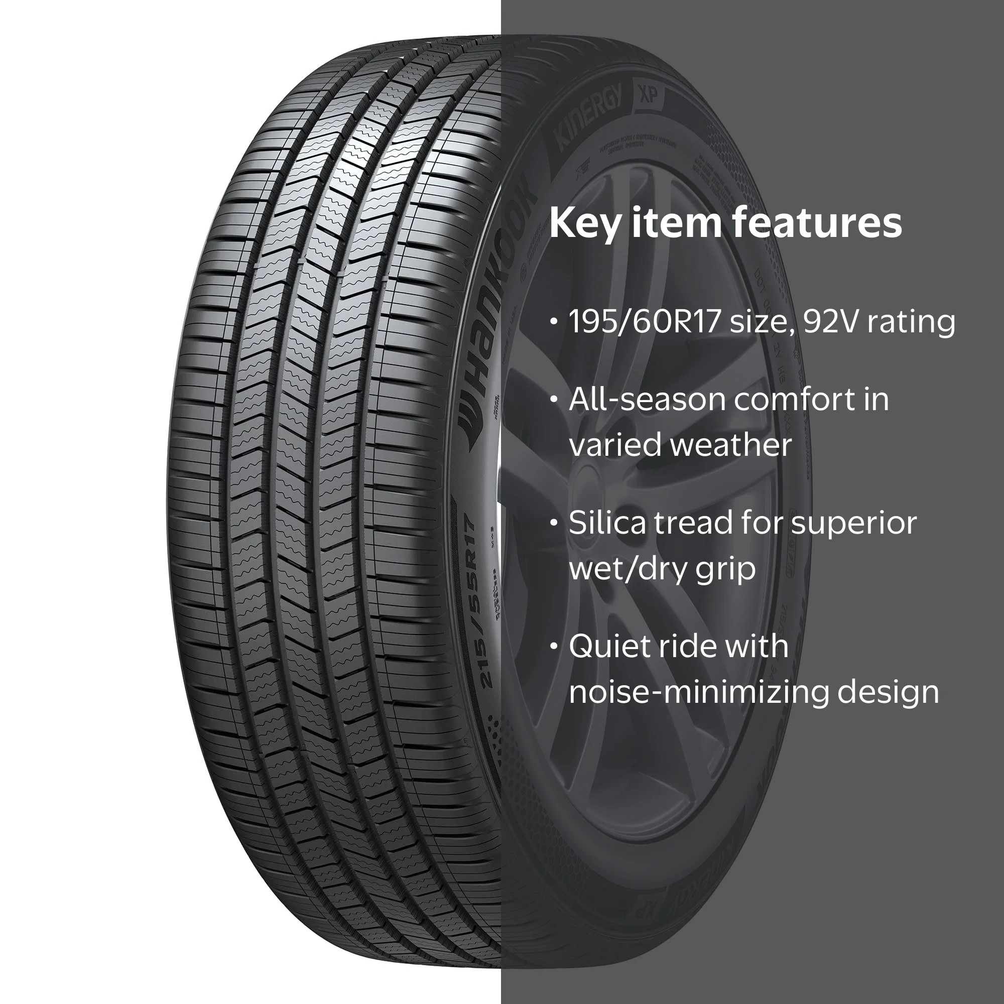 Hankook Kinergy XP H446 All-Season Tire 195/60R17 92V - Walmart.com