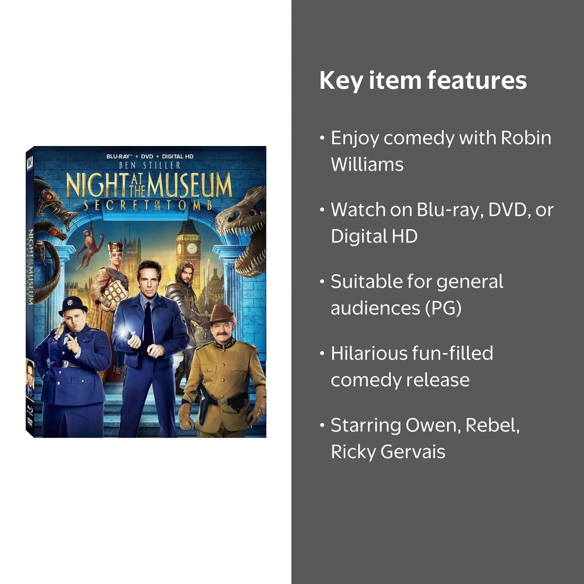 Night at the Museum: Secret of the Tomb (Blu-ray + DVD + Digital