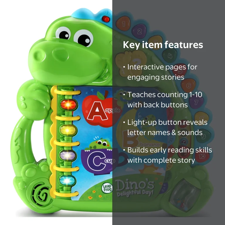 LeapFrog Dino's Delightful Day Alphabet Book: Interactive Reading