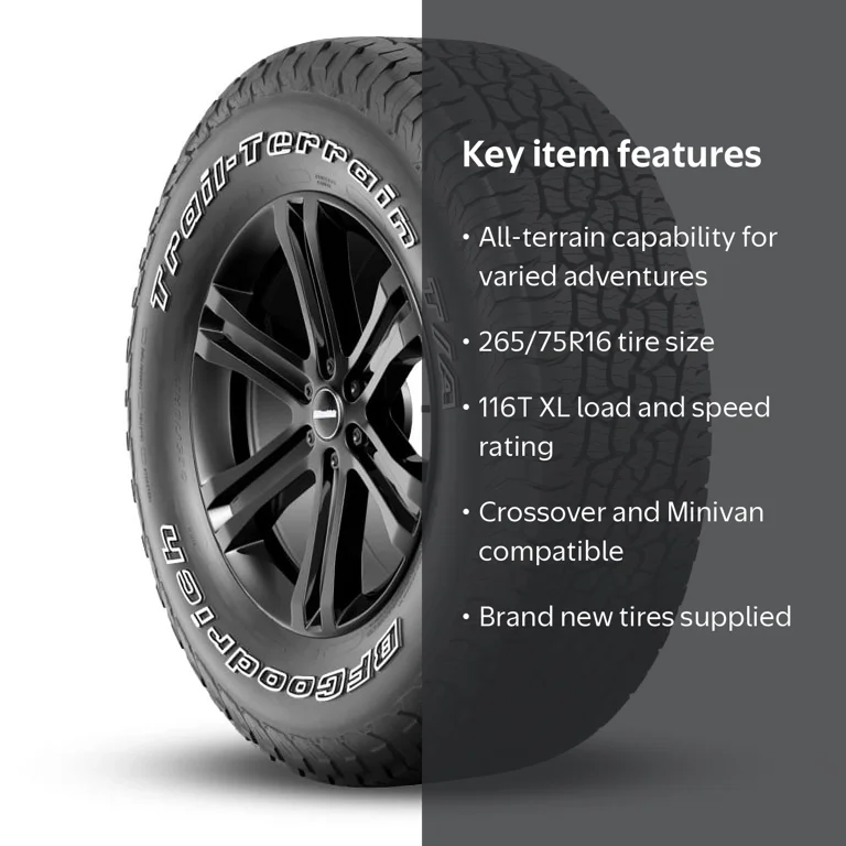 Free Shipping! BF Goodrich Tire Trail Terrain T/A 265/75R16 116T