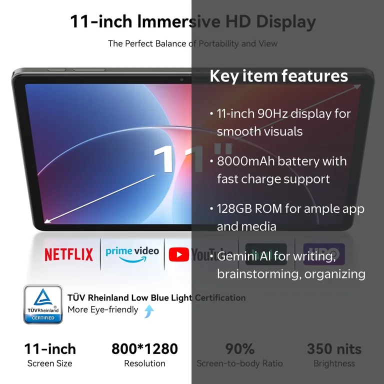 TABWEE, Android 16 AI Tablet, 11