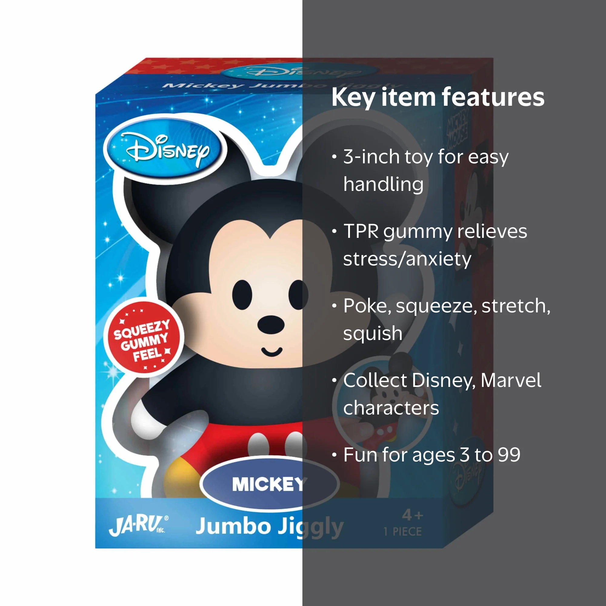 Ja-Ru Disney Mickey Mouse Jumbo Jiggly Characters Novelty Toy