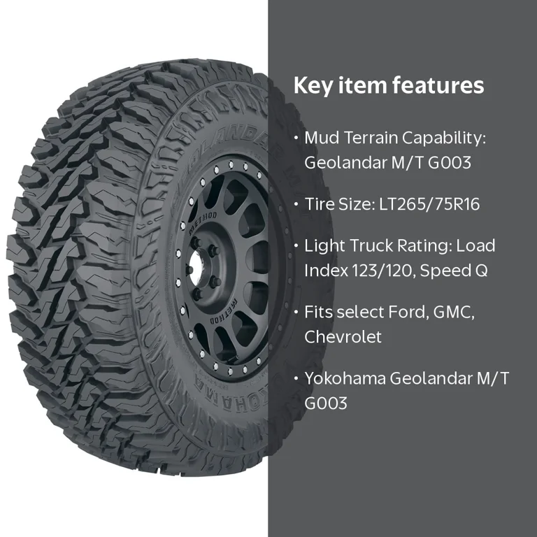 Yokohama Geolandar M/T G003 Mud Terrain LT265/75R16 123/120Q E