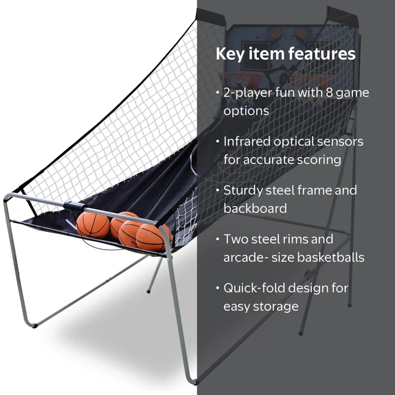 ZENY Dual Scoring 2 Player Indoor Basketball Arcade Game with 4