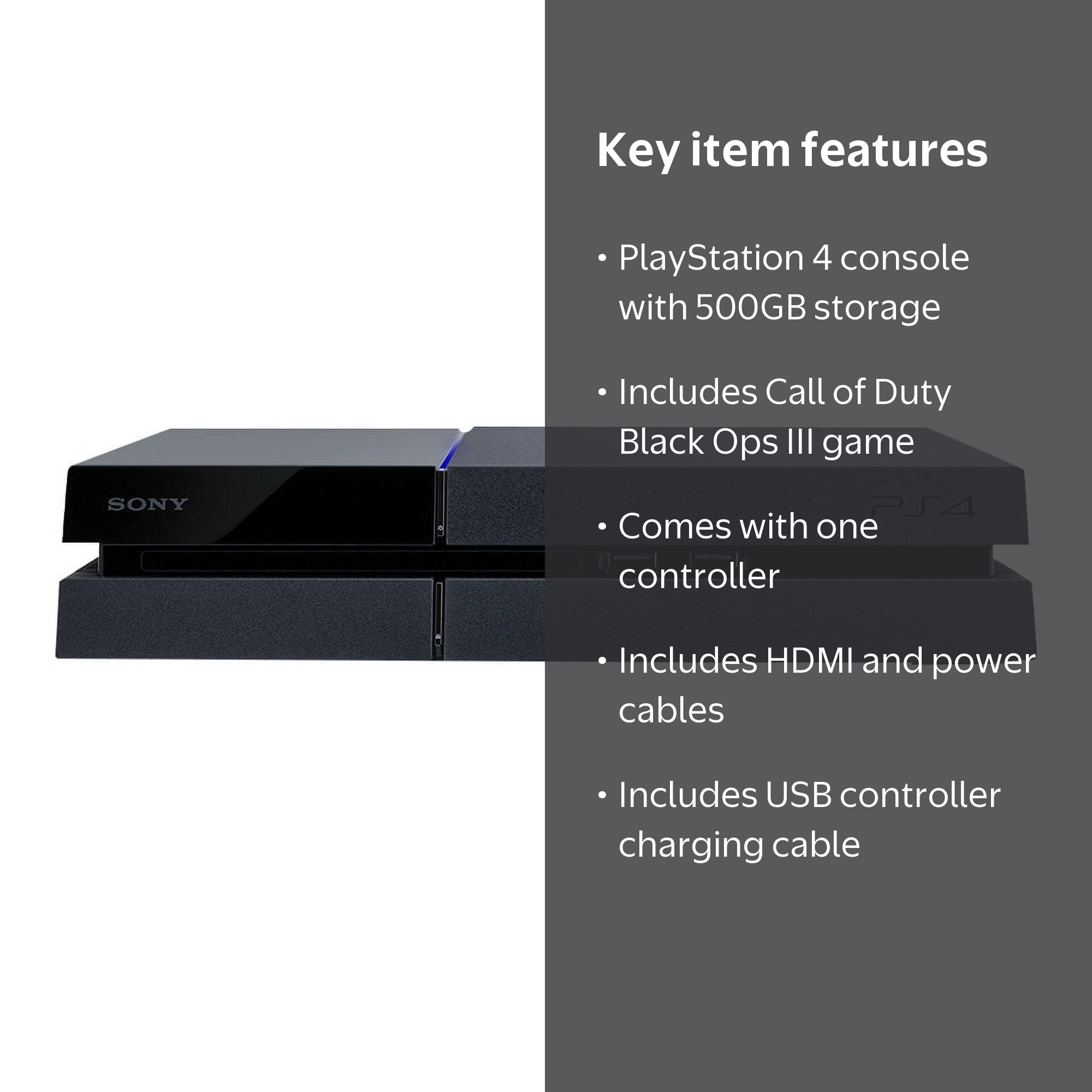 Sony, PlayStation 4 PS4 Console Bundle, 500 GB, Black - Walmart.com