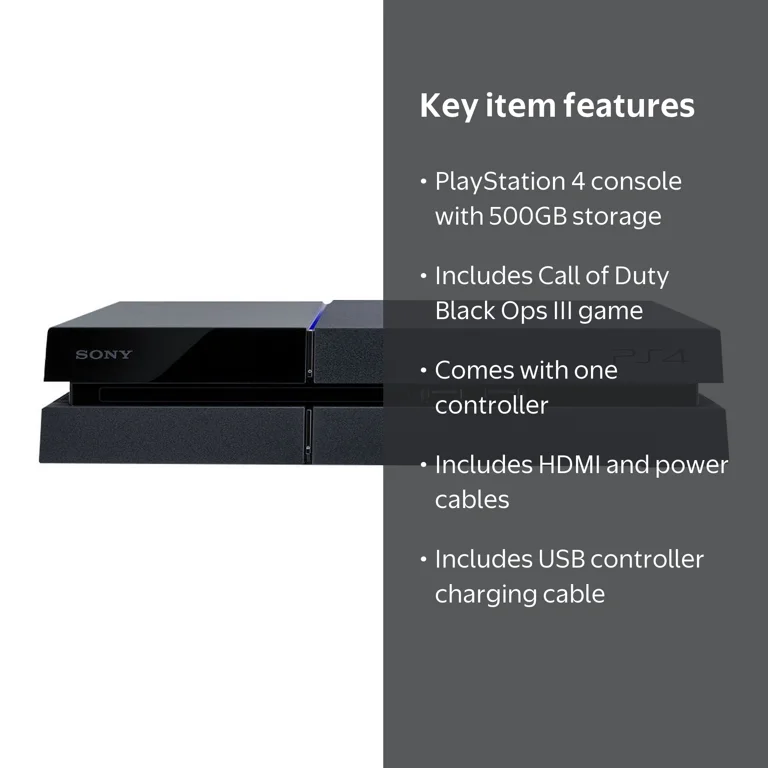 Sony, PlayStation 4 PS4 Console Bundle, 500 GB, Black - Walmart.com