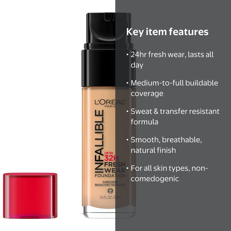 L'Oreal Paris Infallible Fresh Wear 24 Hr Liquid Foundation 482