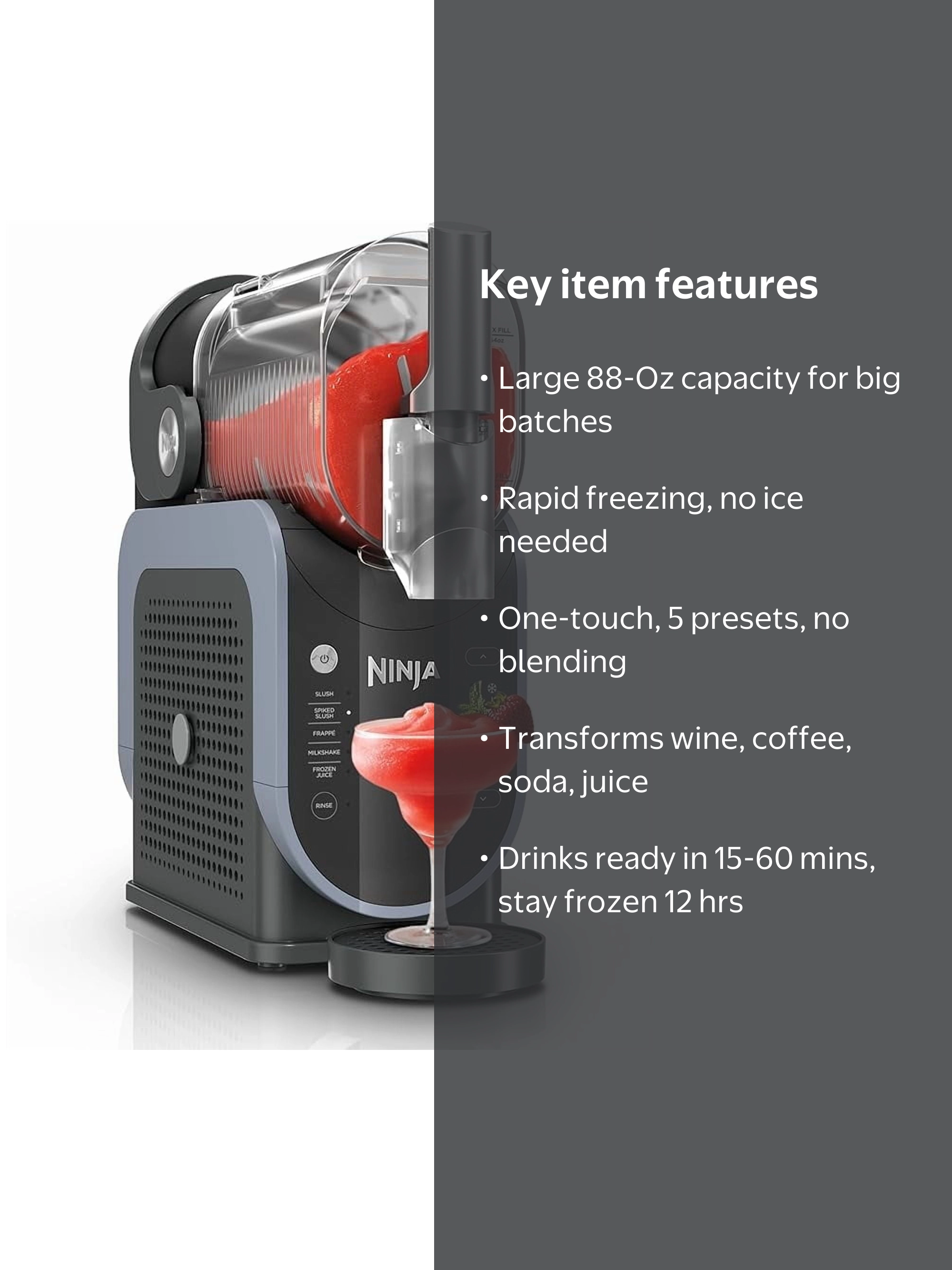 Ninja SLUSHi 88-Oz Frozen Drink Machine with RapidChill Technology