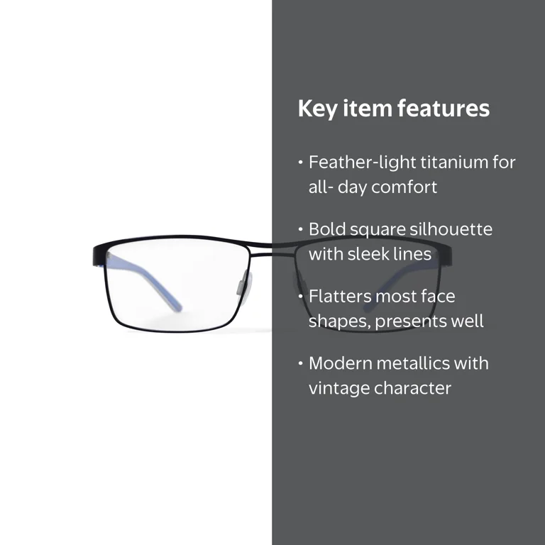 Randy Jackson Men's RJ1073 Square Prescription Eyeglasses with