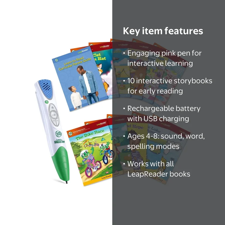 LeapFrog, LeapReader System Learn-to-Read 10 Book Mega Pack, Pink