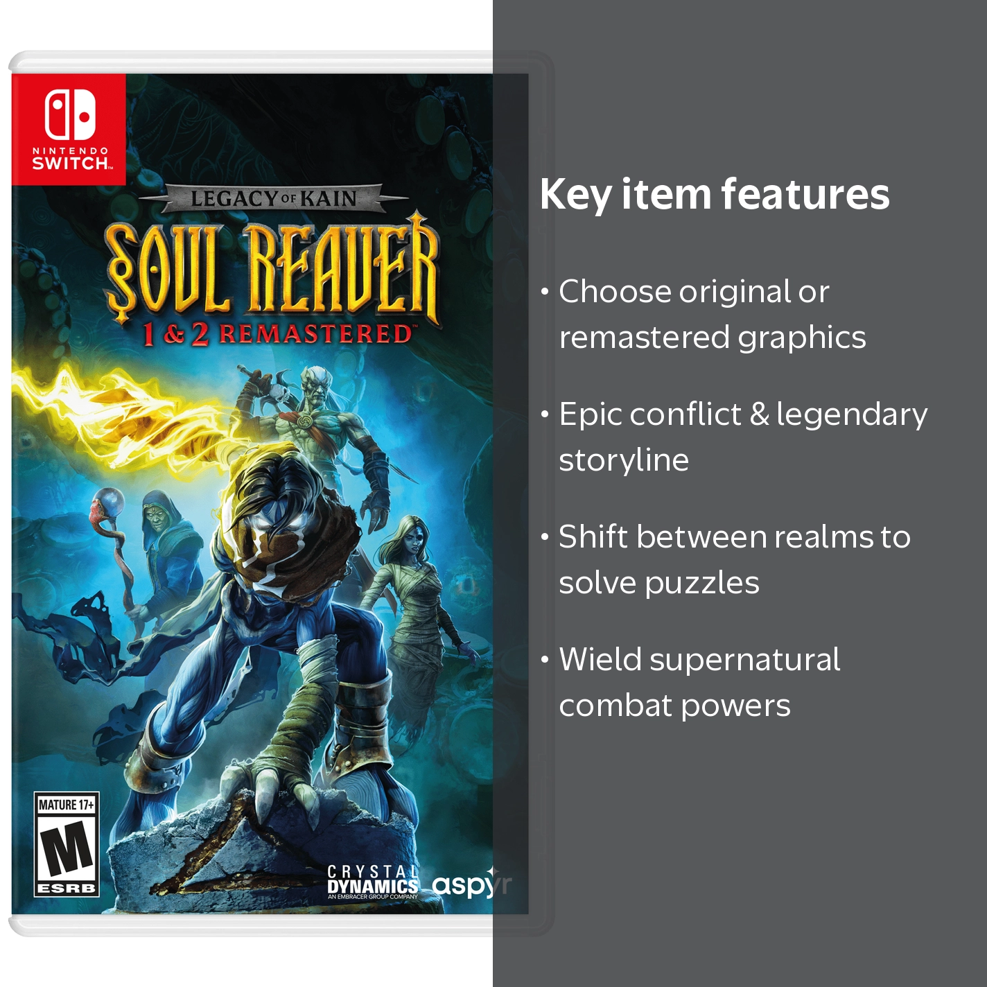 Aspyr, Legacy of Kain Soul Reaver 1&2 Remastered, Nintendo Switch