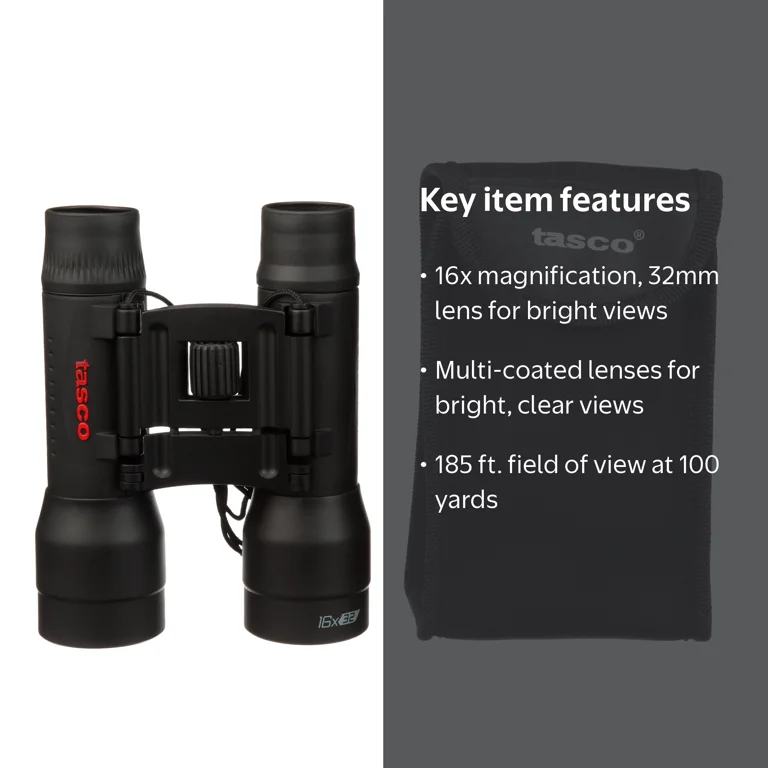 Tasco® Essentials™ 16X32mm Roof Prism Compact Binocular Black