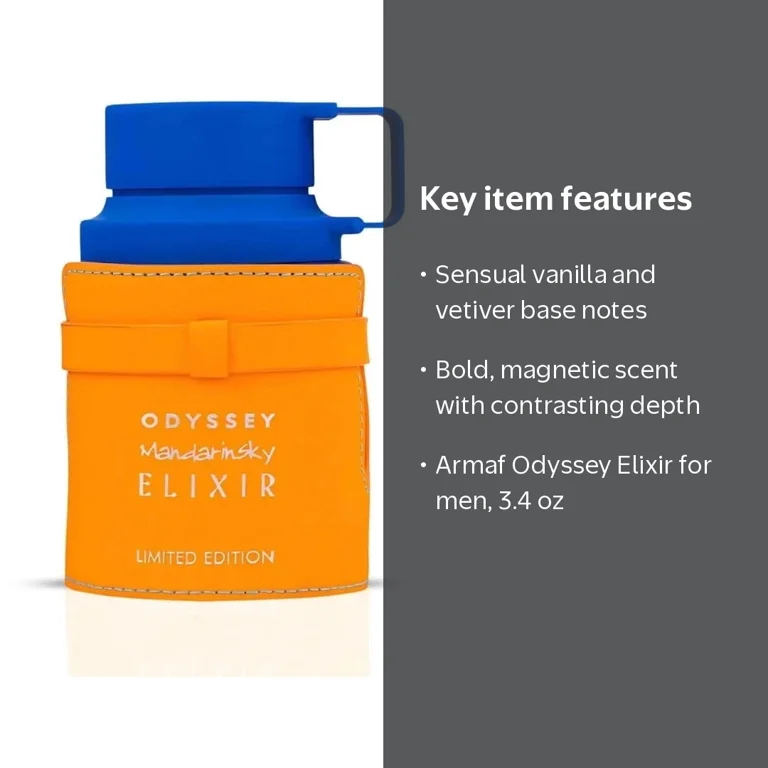 Armaf Odyssey Mandarin Sky Elixir EDP Spray, Men's Fragrance, 3.4