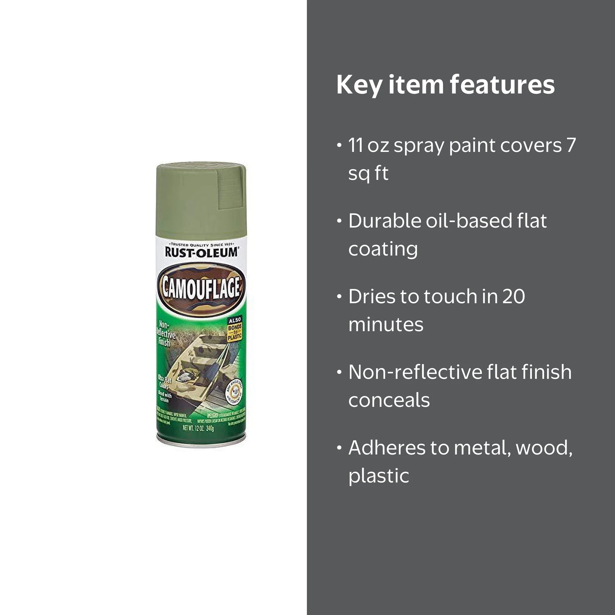 Rust-Oleum Specialty Camouflage Spray Paint - Flat, Durable - 11