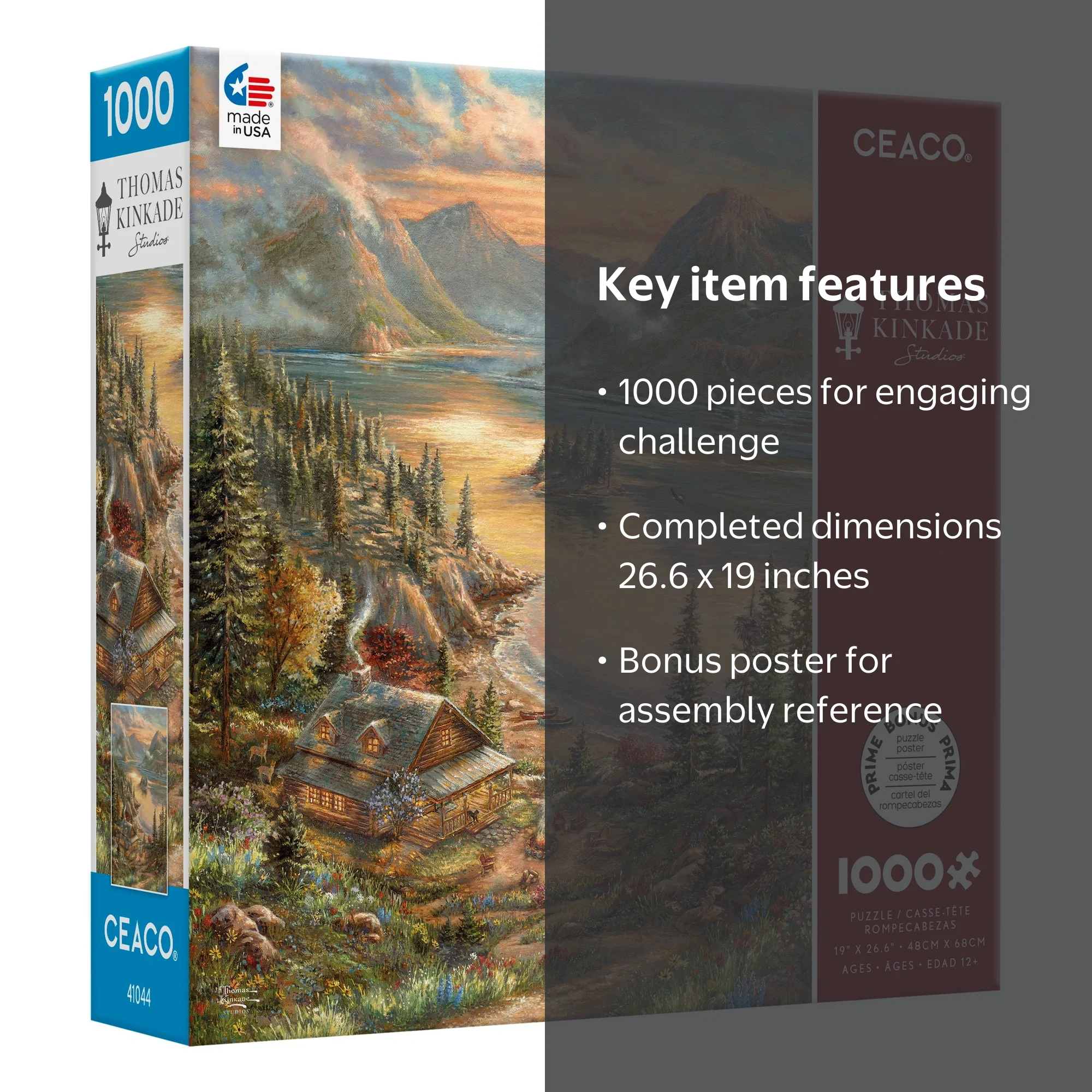 Ceaco 1000 Piece Lakeside Splendor Interlocking Jigsaw Puzzle