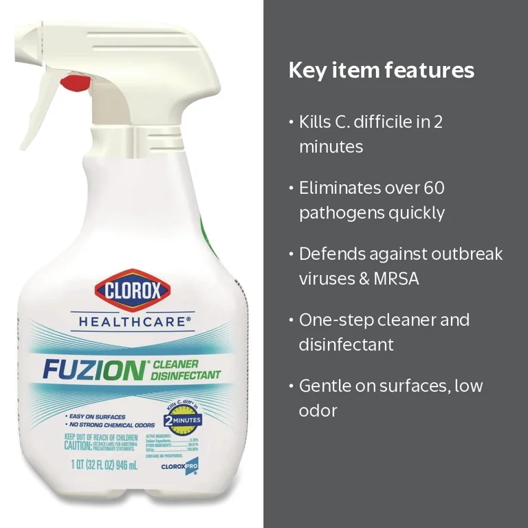 Fuzion 32 oz. Spray Bottle Cleaner Disinfectant - Walmart.com