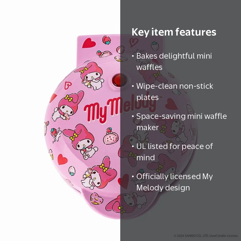 Uncanny Brands, Hello Kitty My Melody Mini Waffle Maker - Walmart.com