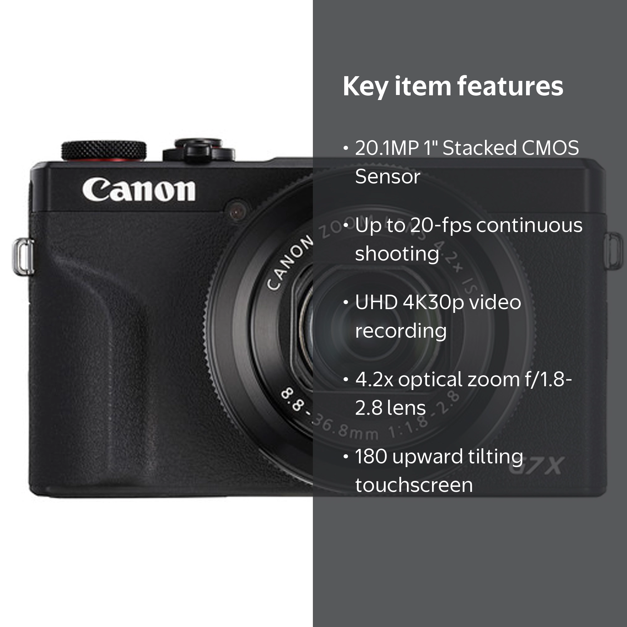 Canon, PowerShot G7 X Mark III Digital Camera, Black - Walmart.com