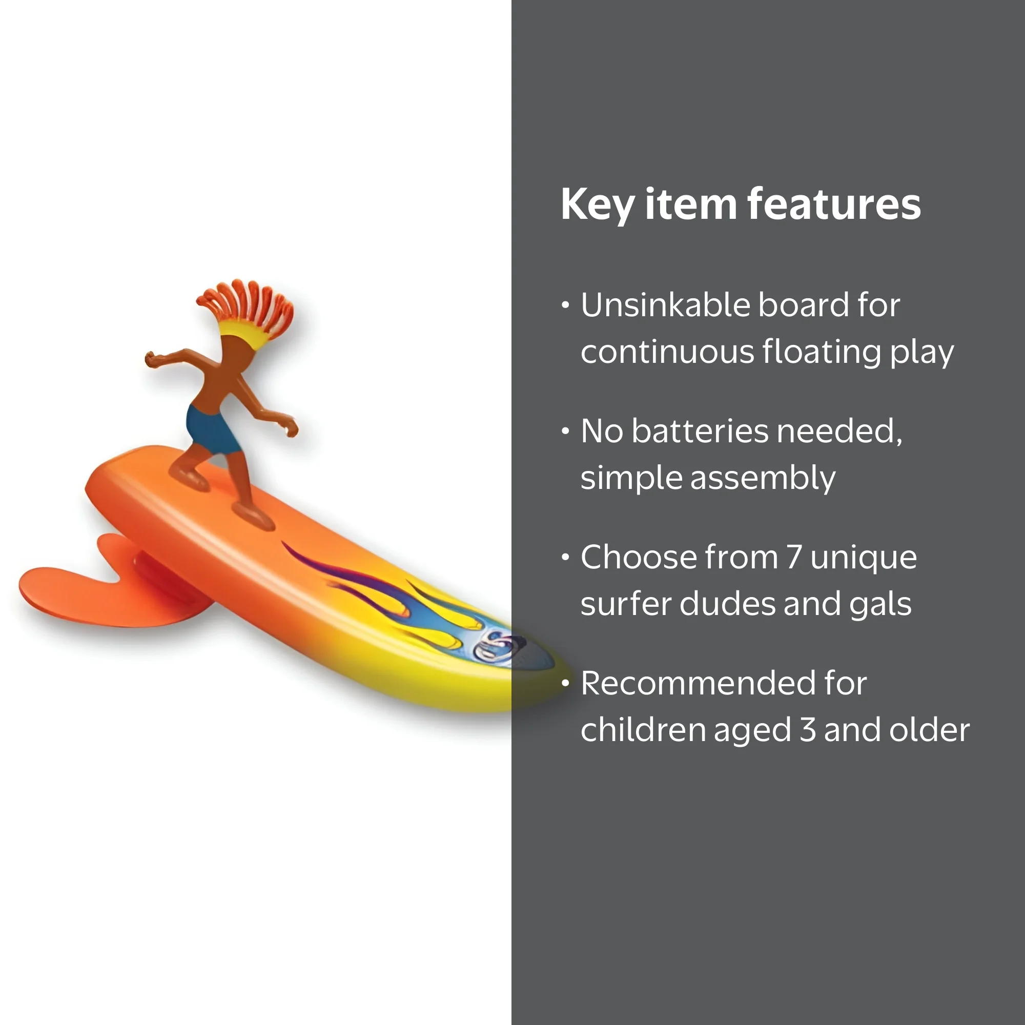 Surfer Dudes Beach Wave Powered Mini-Surfer & Surfboard Toy