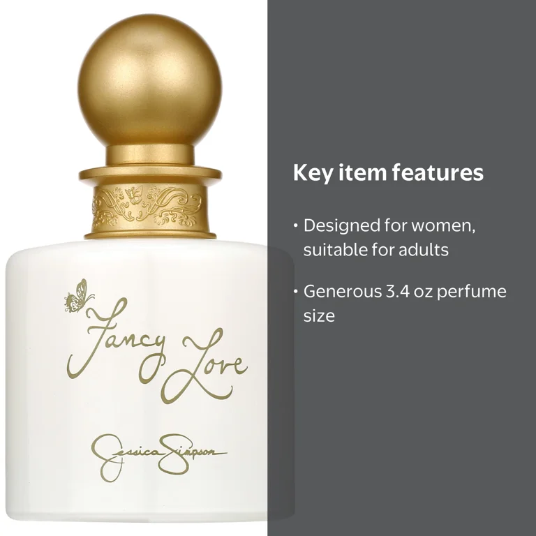 Jessica Simpson, Fancy Love Perfume, 3.4 oz, Women, Floral Amber