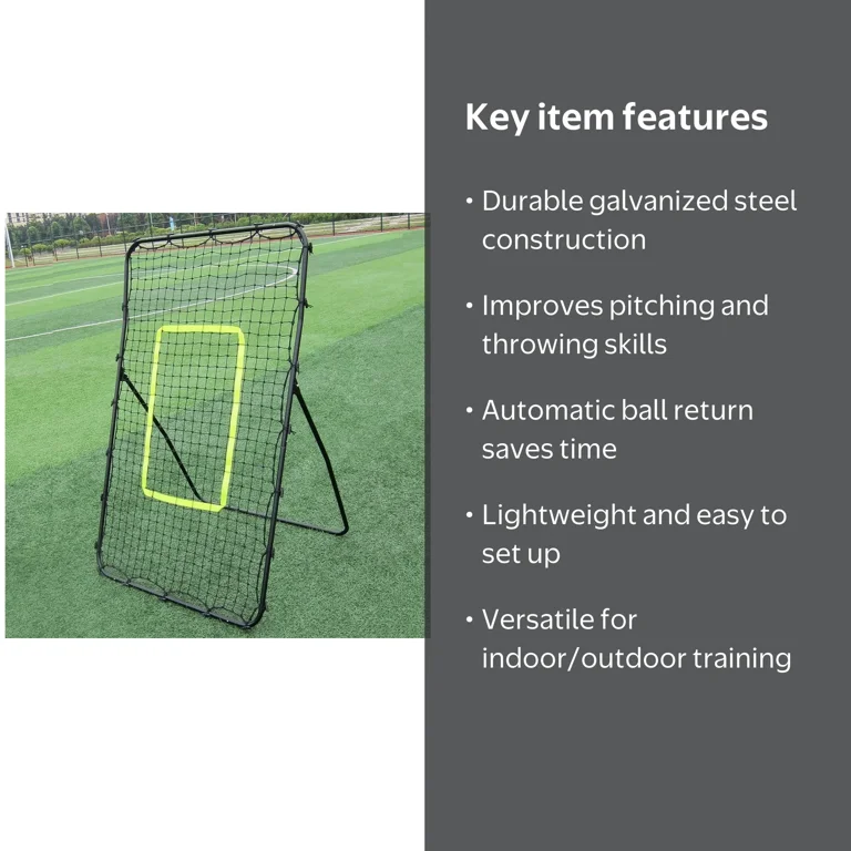 Zimtown Portable Rebounder Soccer/Baseball Goal, Batting Practice