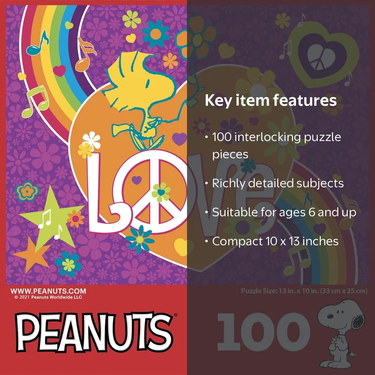 Cra-Z-Art Peanuts 100-Piece Woodstock Love Jigsaw Puzzle - Walmart.com
