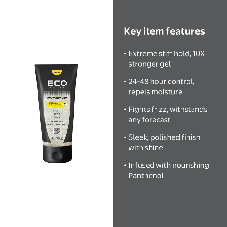 ECO STYLE GEL Extreme Stiff Hold 6 OZ with Panthenol - Walmart.com