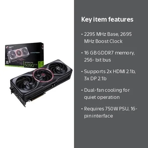 Colorful IGame RTX 5090 D v2 Advanced OC 24GB PCIE 5.0 GPU