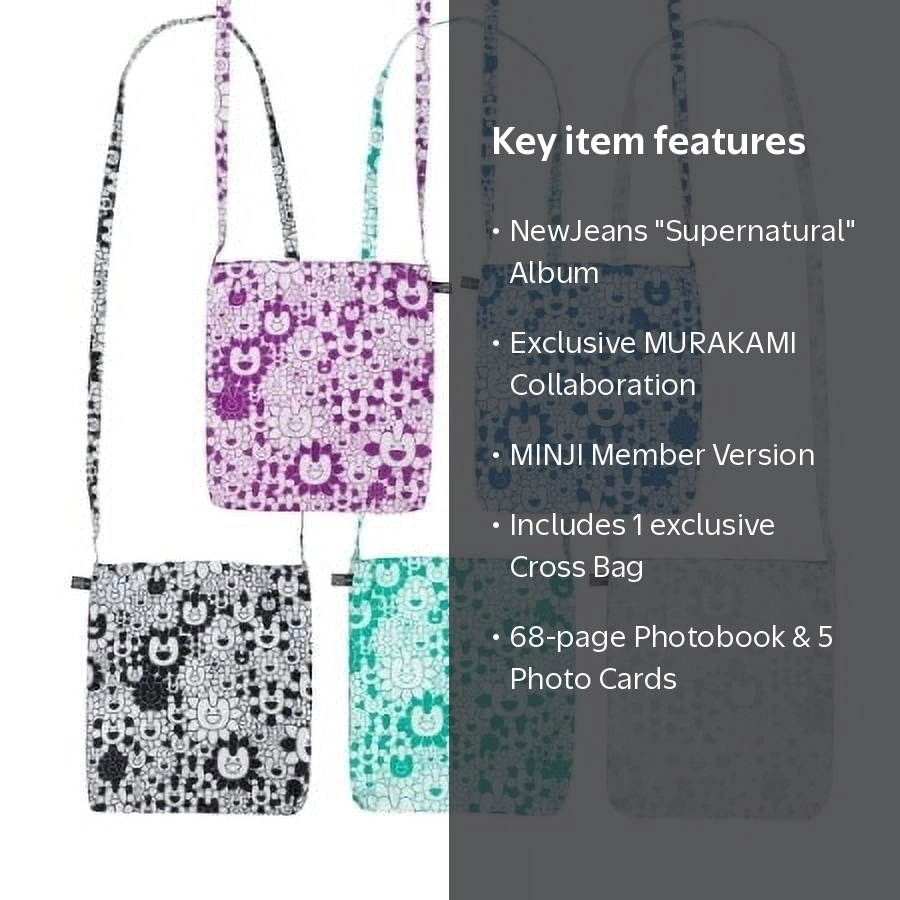 NewJeans - [Supernatural] Single Album NJ X MURAKAMI Cross Bag