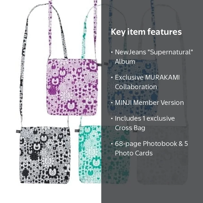 NewJeans - [Supernatural] Single Album NJ X MURAKAMI Cross Bag
