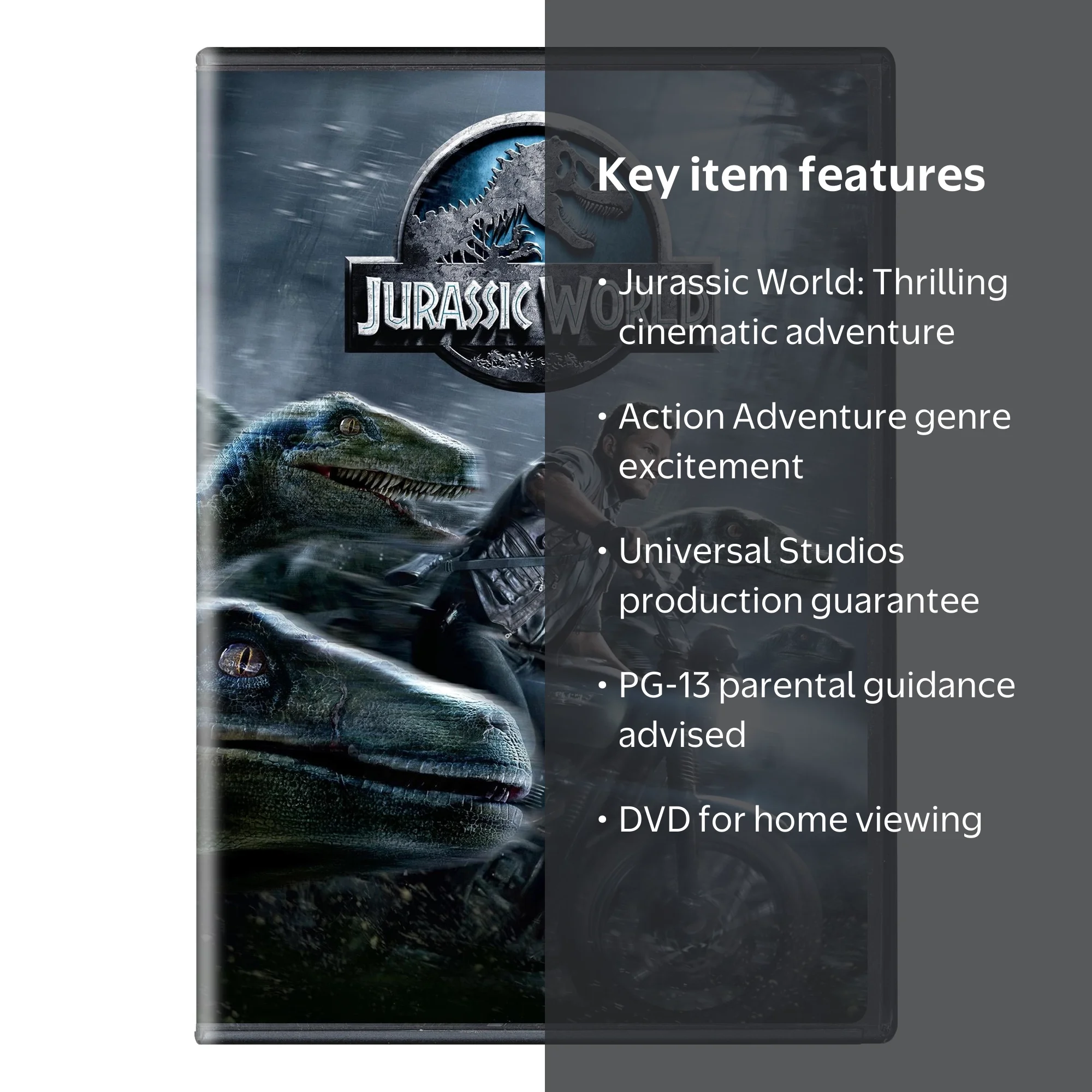 SDS Jurassic World DVD Action Adventure Movie Dinosaur PG-13