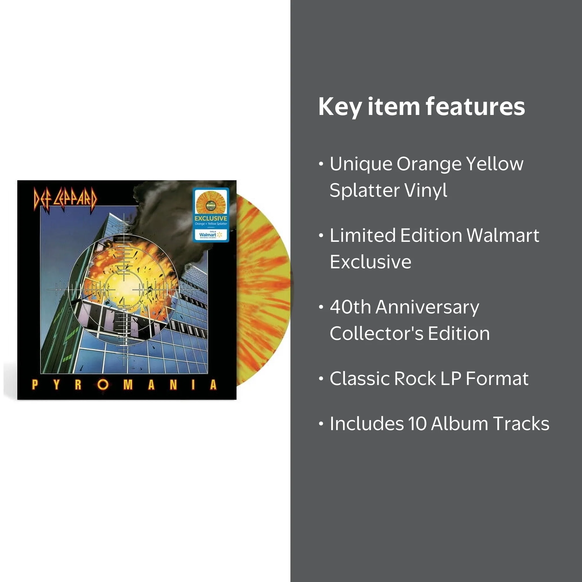 Def Leppard - Pyromania 40th (Walmart Exclusive Orange & Yellow