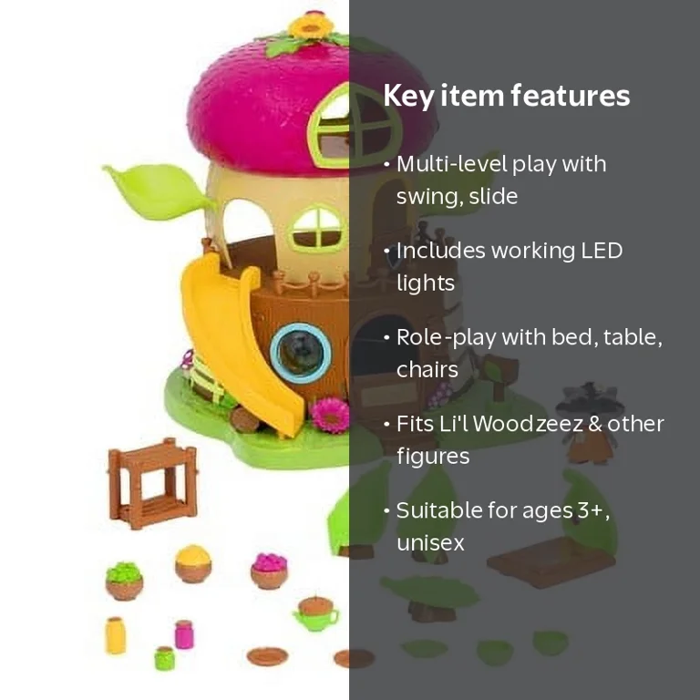 Li'l Woodzeez Deluxe Acorn Treehouse Family Playset with