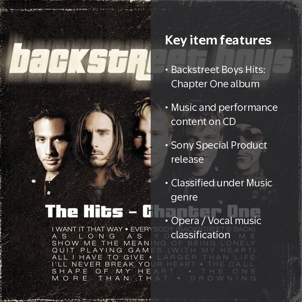Sony Music CD, Backstreet Boys - Hits Chapter One, Music