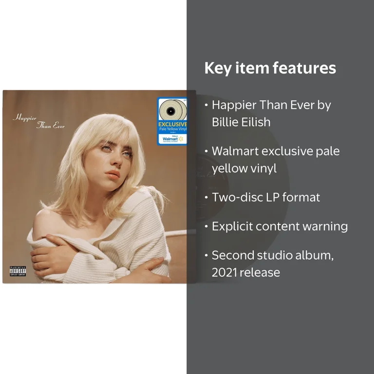 Billie Eilish - Happier Than Ever (Walmart Exclusive) - Vinyl 2LP