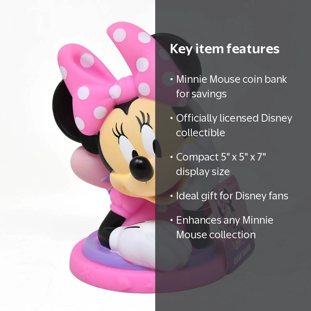 Disney Minnie Mouse Molded Coin Bank, 5
