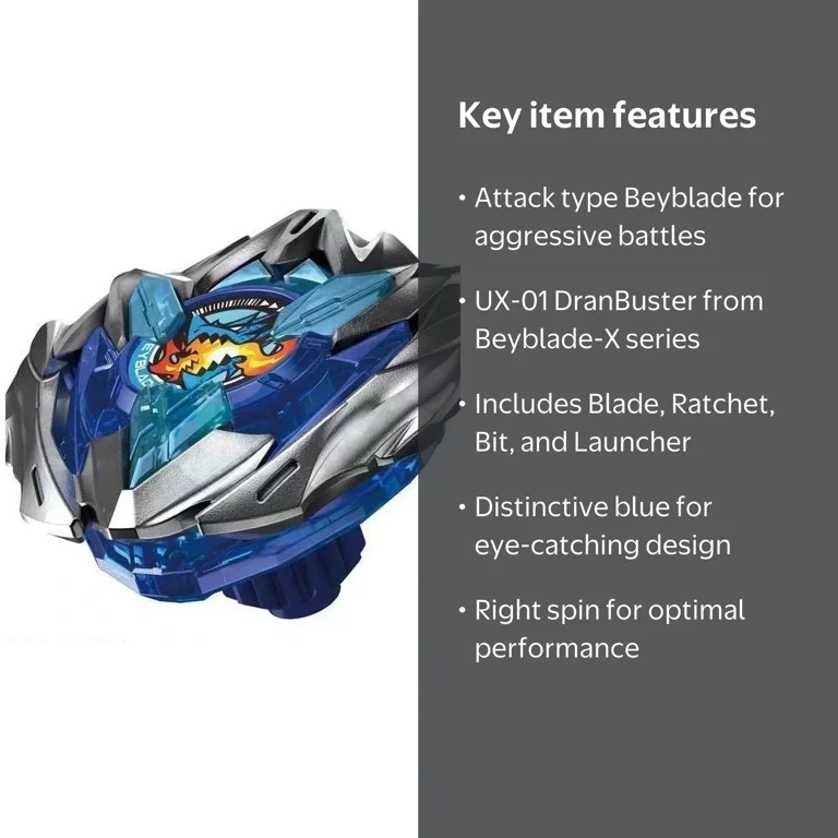 Takara Tomy Beyblade X Dran Buster Starter Set, Attack Type, Blue