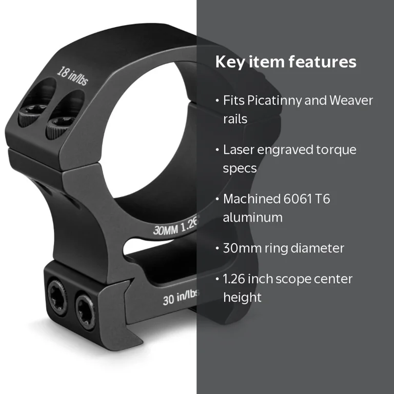 トイガン Vortex PRO Riflescope Rings 30mm Vortex, Riflescope Rings, 30mm, High Height, Black - Walmart.com