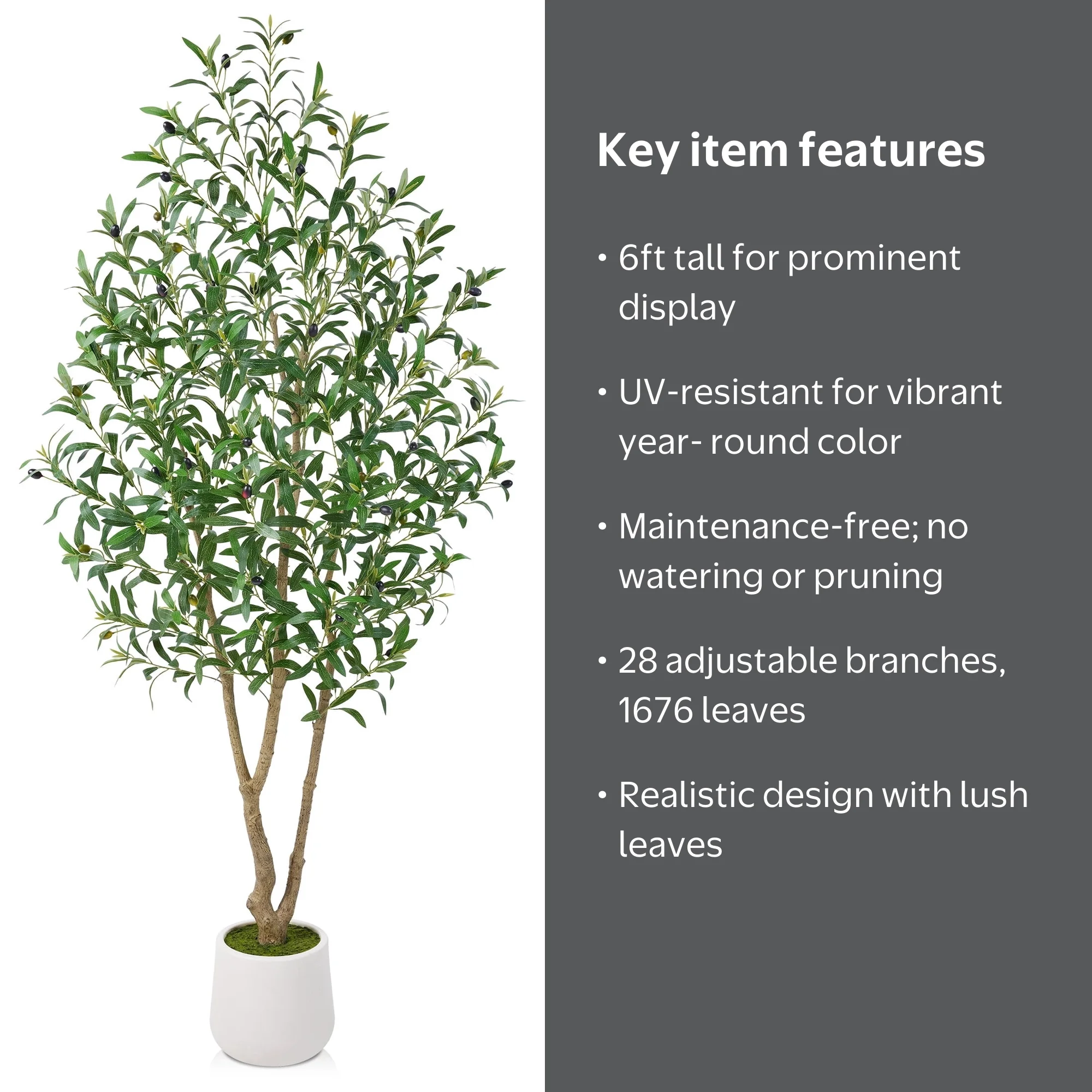 未使用⭐︎木が素敵なダイFrosted Forest Dies スタンピンアップ DR.Planzen 6ft Artificial Olive Tree, Faux Plant, Adjustable