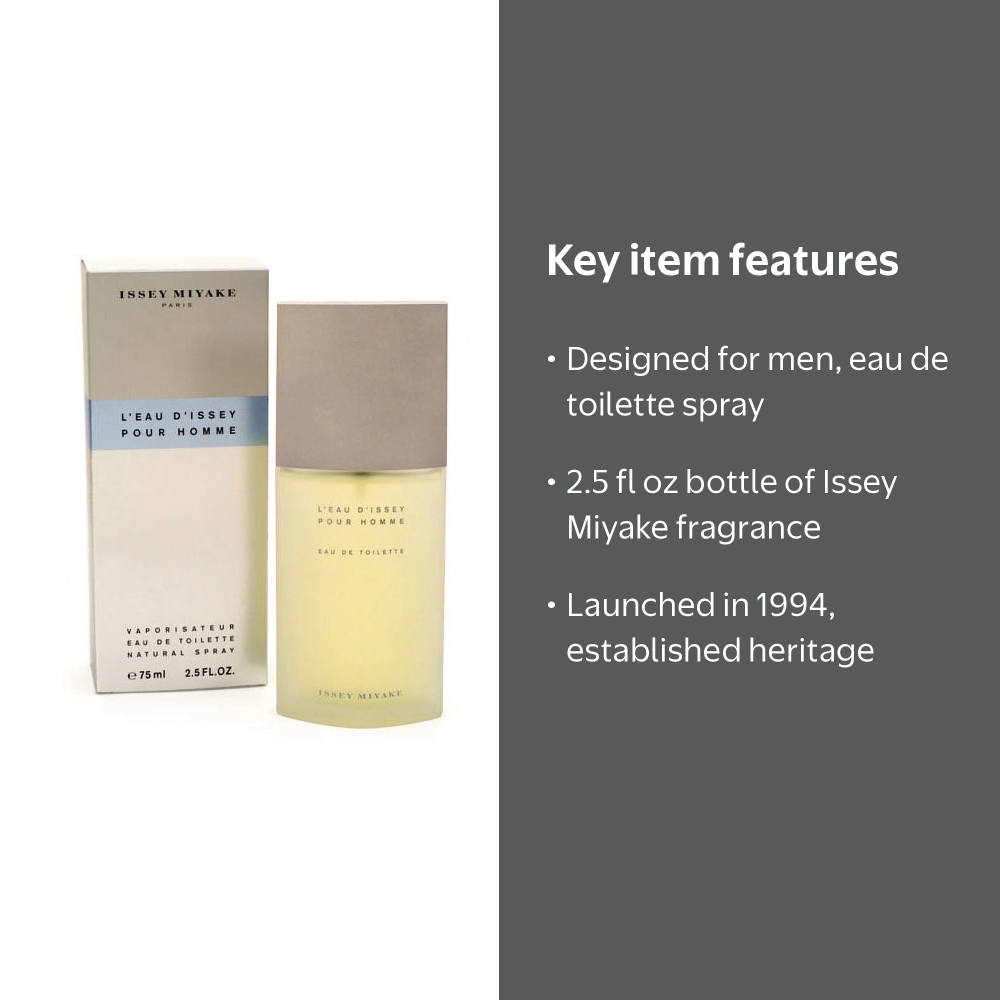 Issey Miyake, L'Eau D'Issey Pour Homme for Men, 2.5 fl oz
