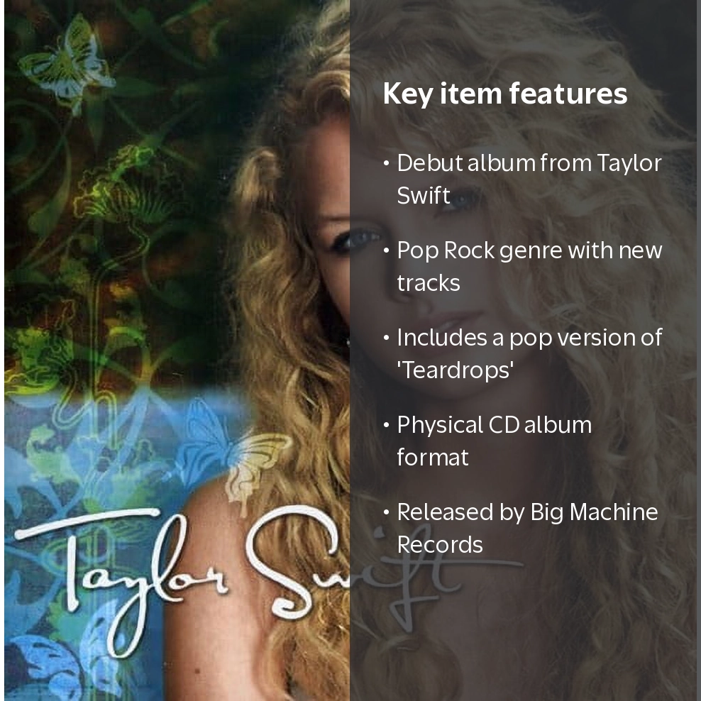 Big Machine Records, Taylor Swift, Music and Performance CD