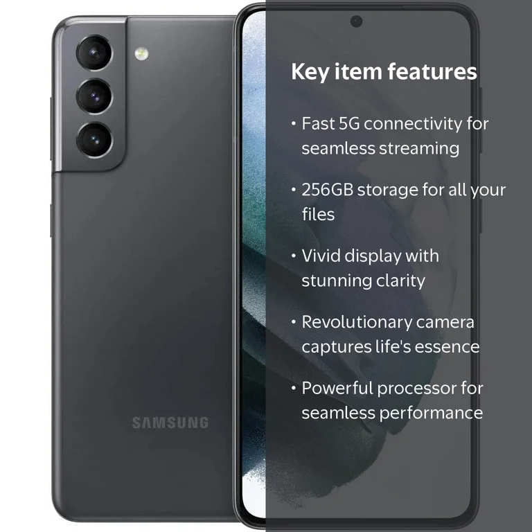 Samsung Galaxy S21 5G 256GB G991U Fully Unlocked Smartphone Gray