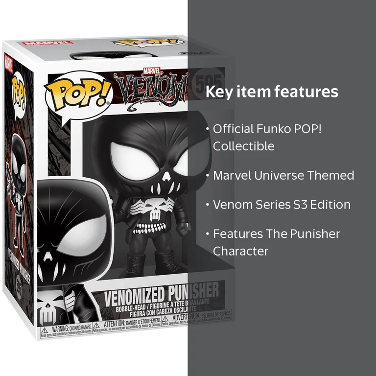 Funko POP! Vinyl Figure, Marvel Venom S3 - Punisher - Walmart.com