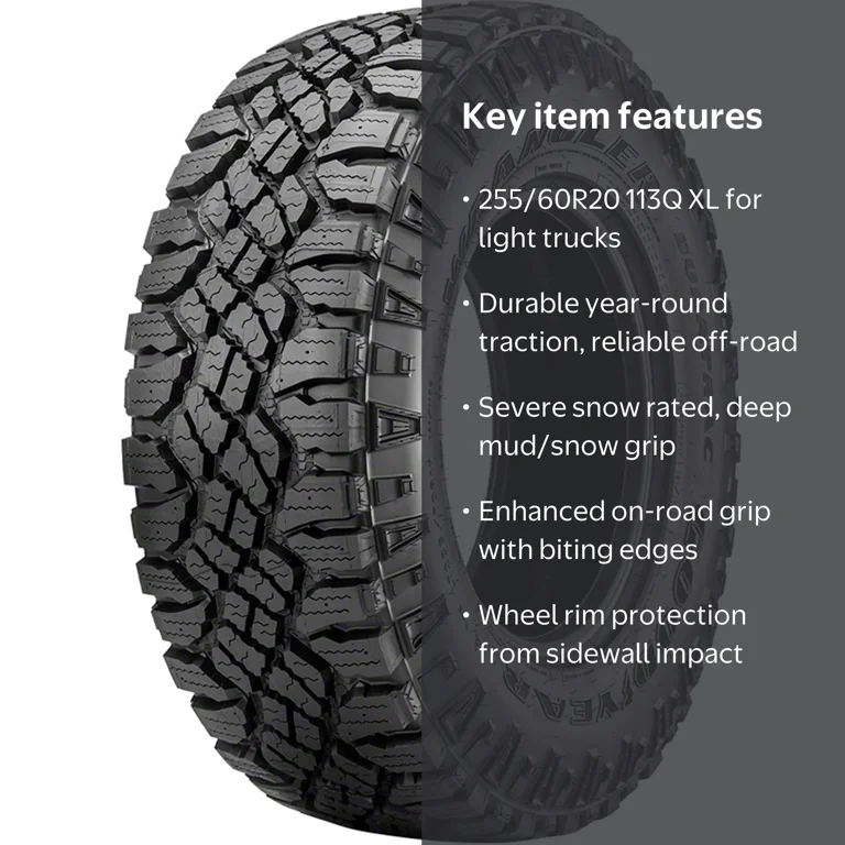 Goodyear Wrangler DuraTrac 255/60R20 113Q XL Rugged Terrain Tire