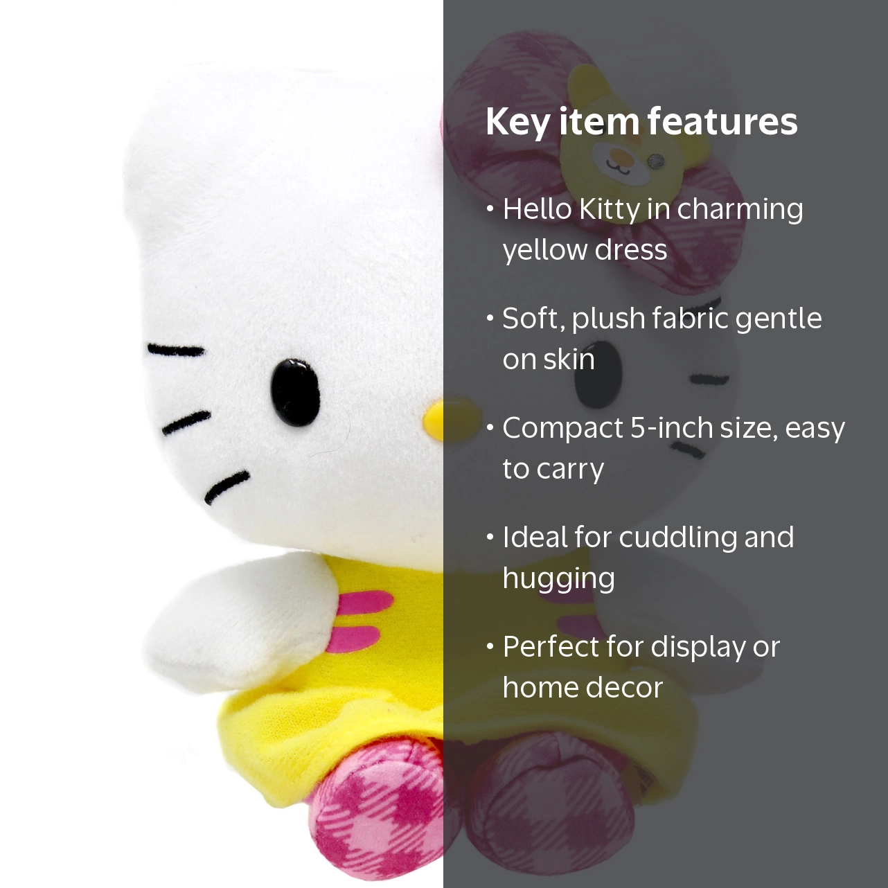 Sanrio Hello Kitty Plush [Yellow Dress] - Walmart.com