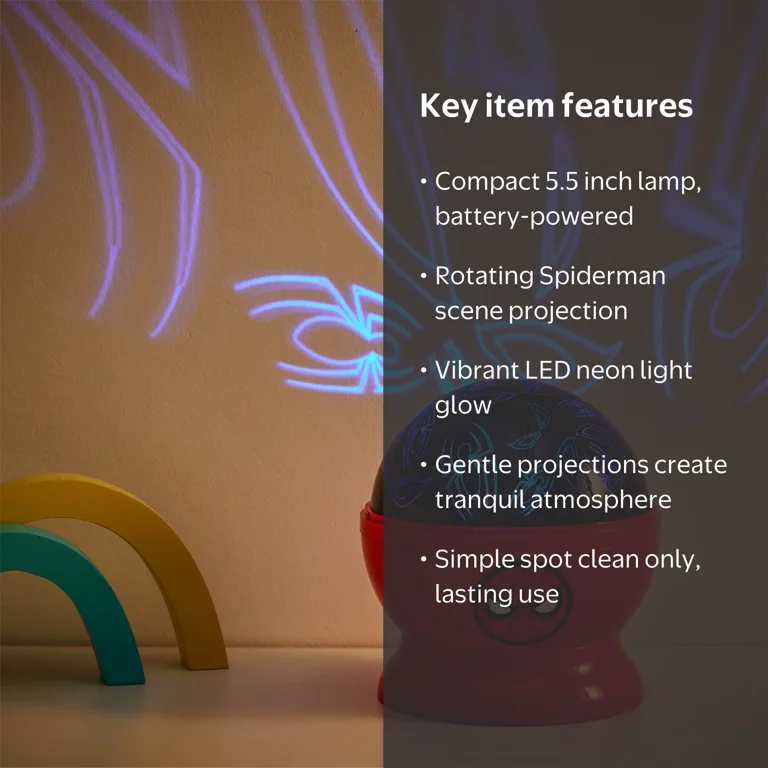 Spider-Man, Rotating Projector Lamp, 5.5