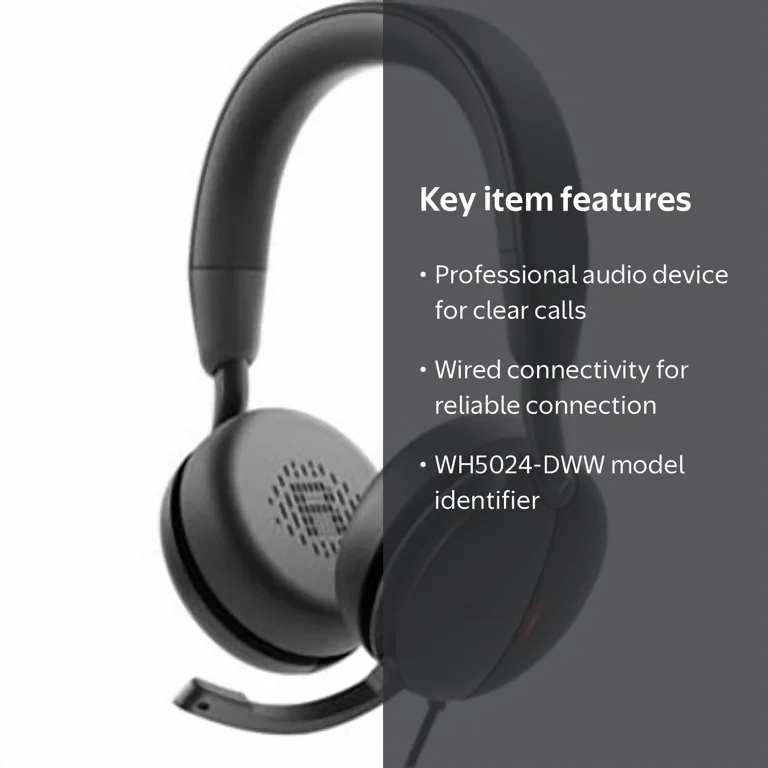 Dell, Headset, DELL PRO WIRED HEADSET WH5024, Black - Walmart.com