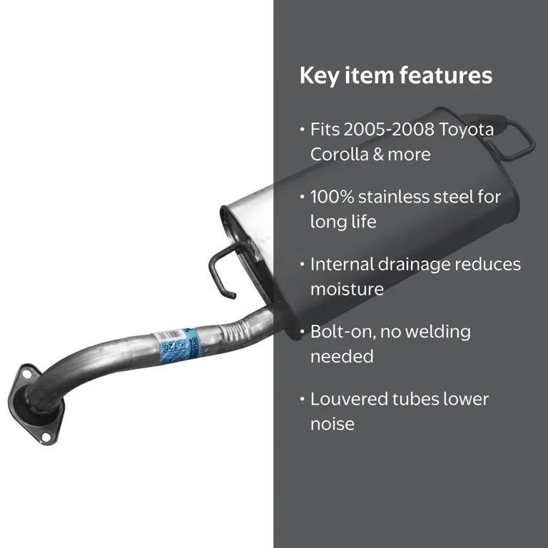 Walker, Exhaust Muffler Assembly, SS 53720, Quiet-Flow Stainless