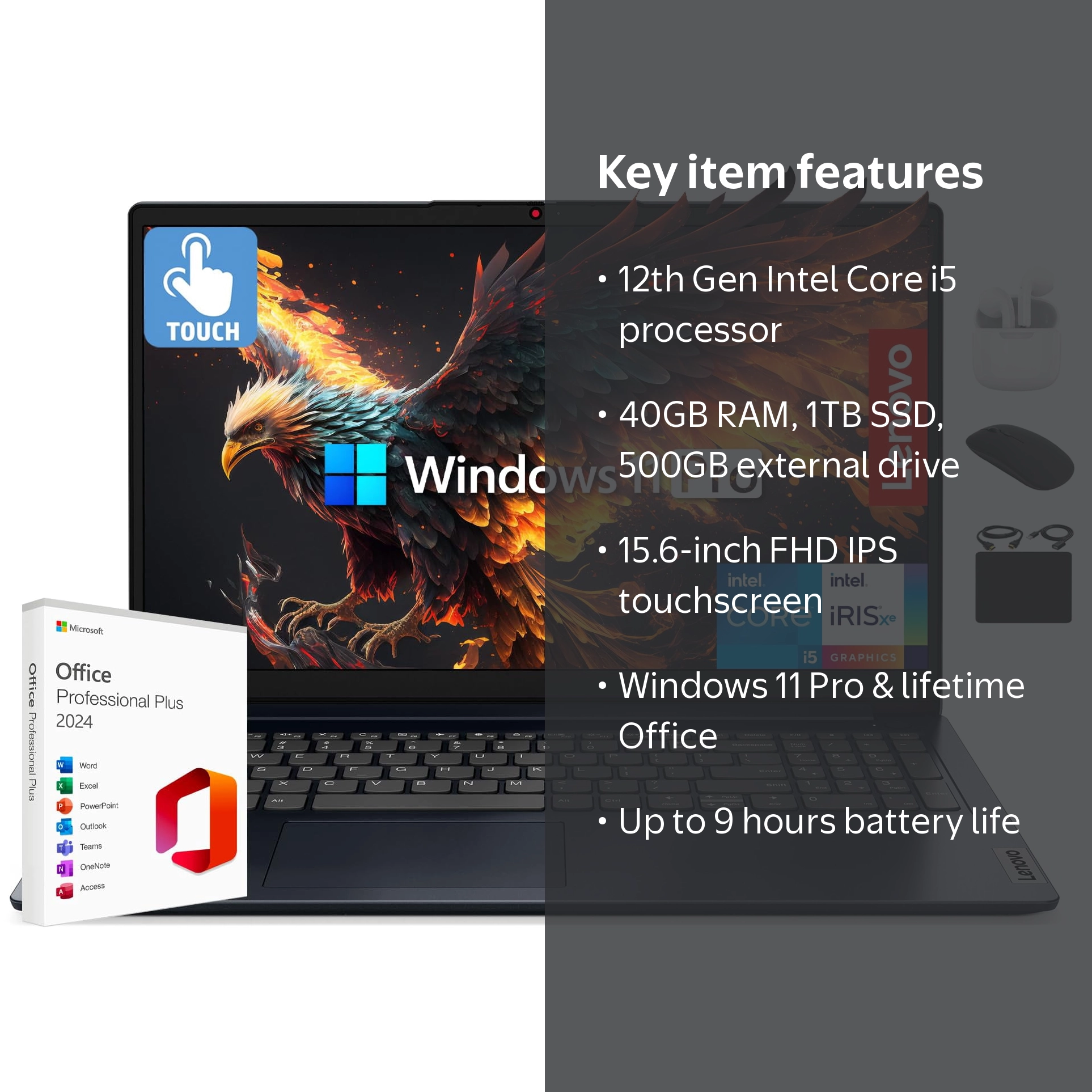 Lenovo IdeaPad Laptop 2025 Business Computer, 15.6